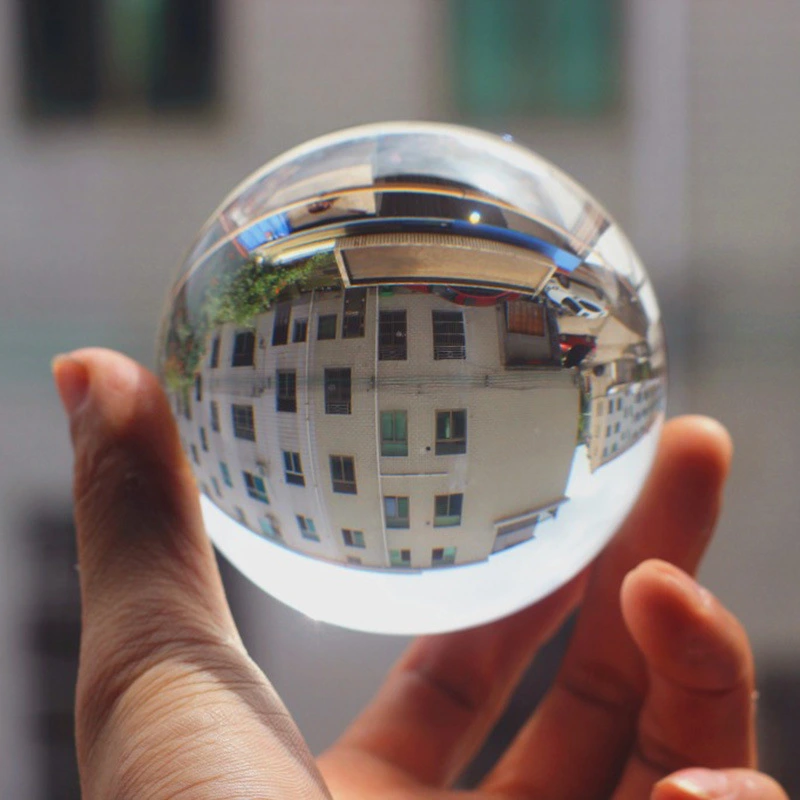 Solid Glass Transparent Crystal Ball Ornament