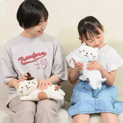 Cat Plush Toy Nap Sleeping Children Lie Pillow