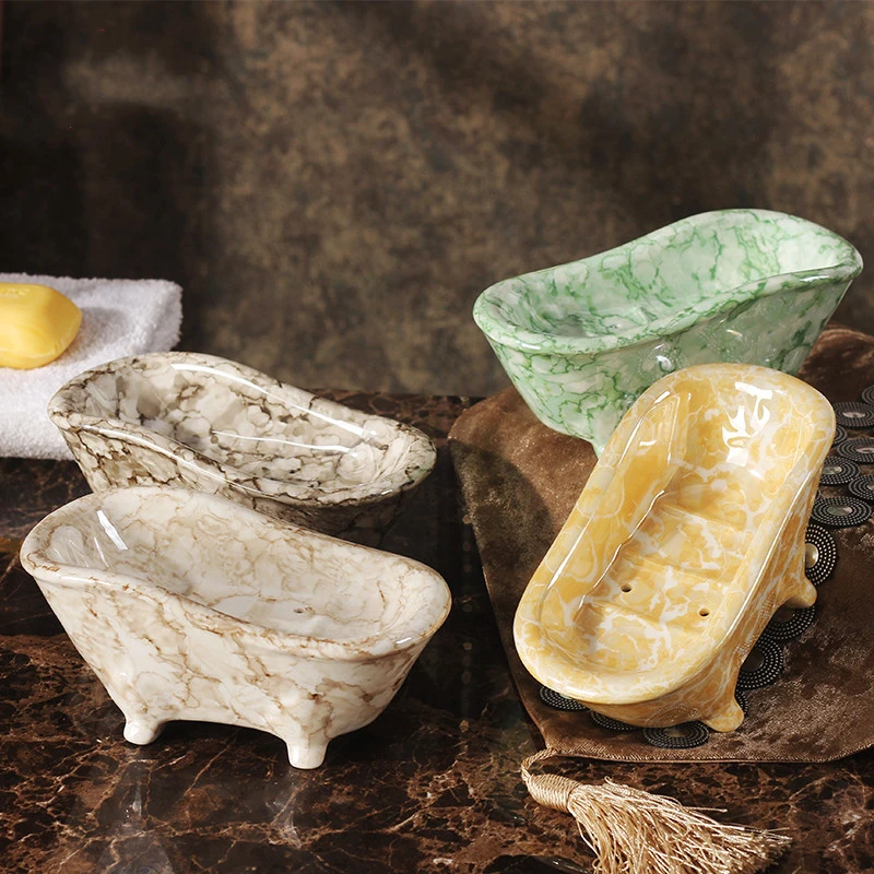 New Marble Ceramic Soap Box