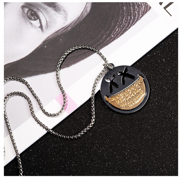 Street Nightclub Personality Hip Hop Style  Face Pendant