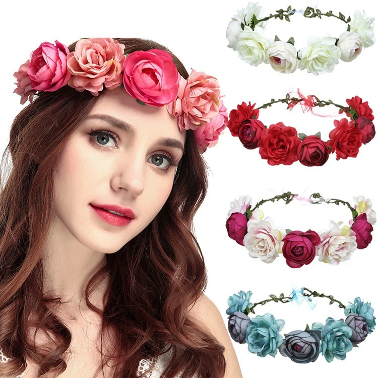 Simulated Roses Bridal Beach Vacation Garland