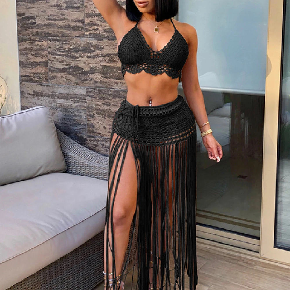 Cut-out Bandage Sexy Two-piece Set