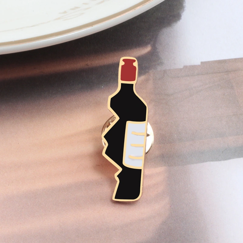 Creative Alloy Oil Drip Brooch Badge Pizza Pattern Collar Pin