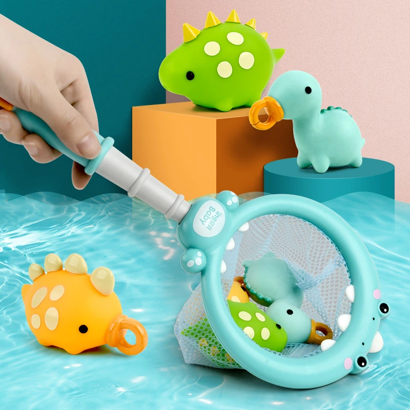 Bath Toy Dinosaur Fishing Fishing Toy Can Spray Water Pinch Called Fishing Net