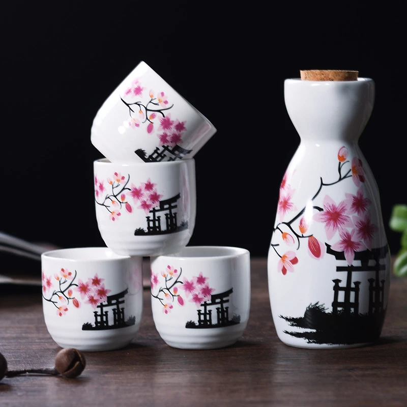 Household Ceramic Japanese Sake Bottle Set