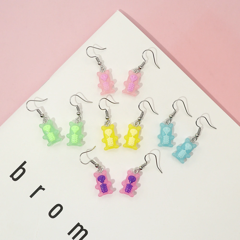 Candy-colored Cartoon Japanese And Korean Earrings