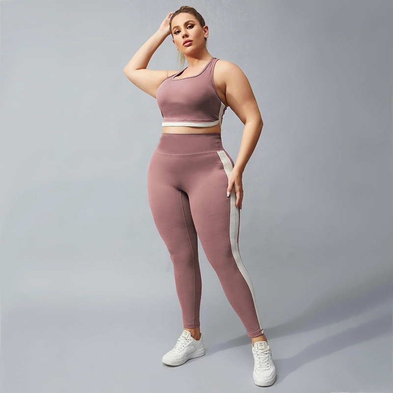 Running Yoga Racerback Type Nude Contrast Fitness Pants For Women