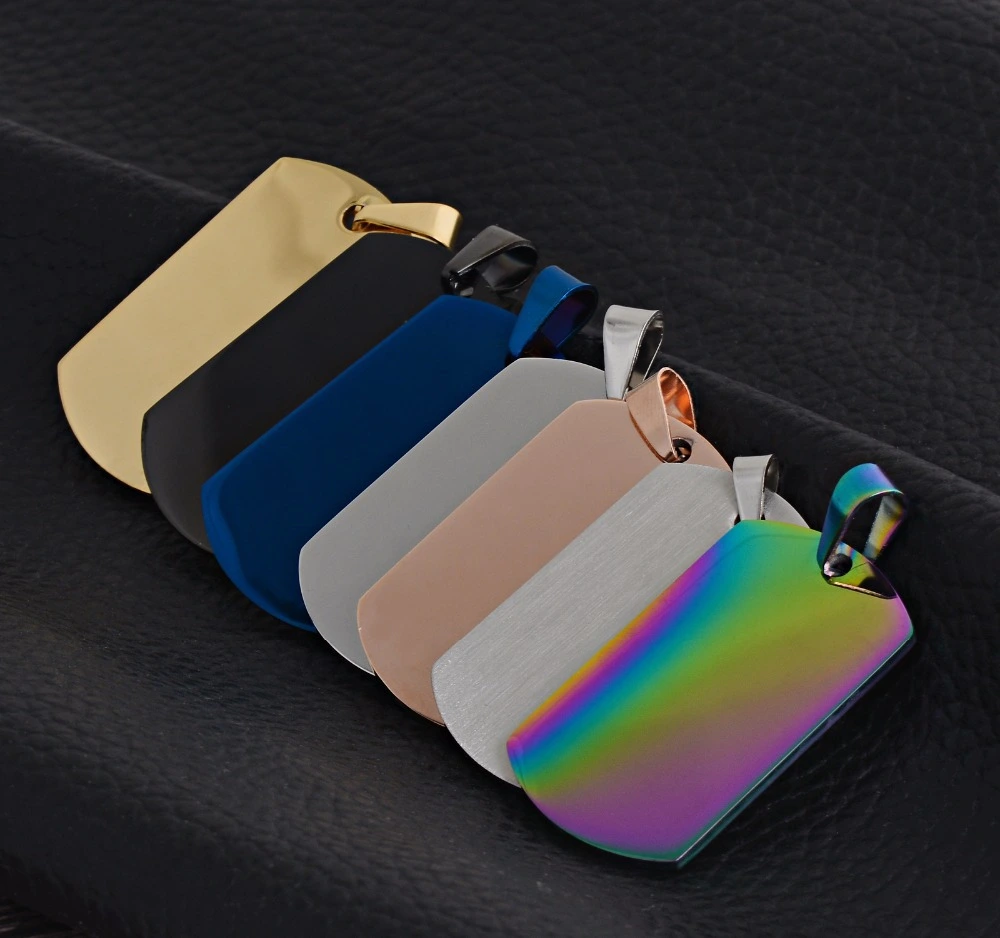 Stainless Steel Mirror Titanium Steel Dog Tag Pendant