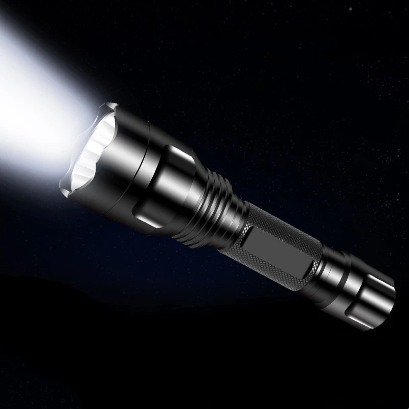 Aluminum Alloy Rechargeable Fixed Focus Emergency Outdoor Riding Long-range Shot Waterproof Led Flashlight