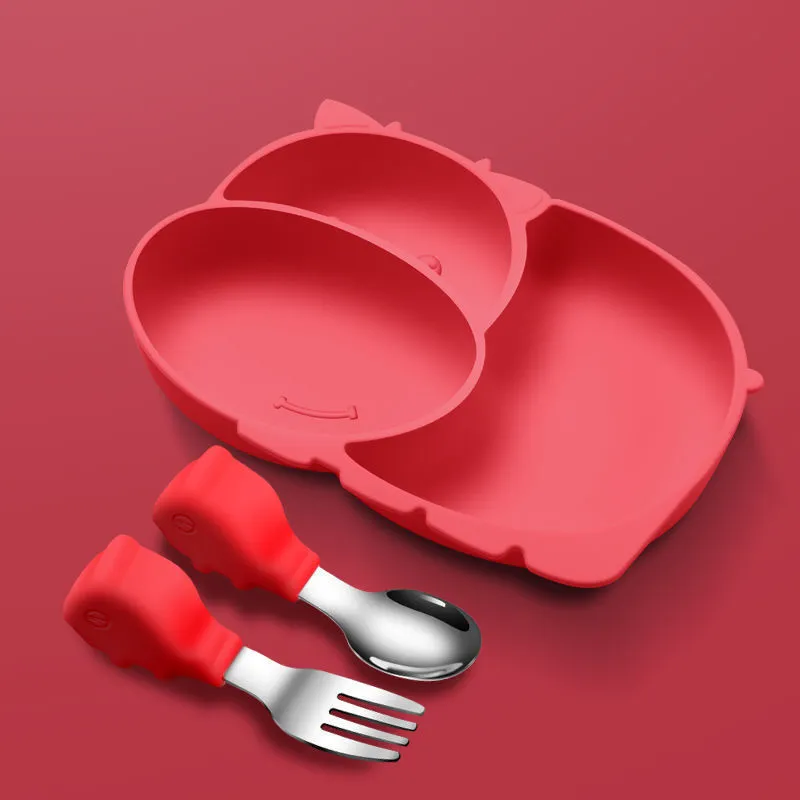 Children's Plate Divided Eating Tableware Set