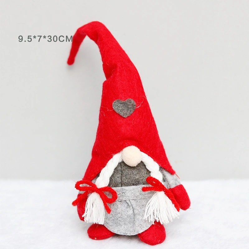 Faceless Doll Standing Small Doll Decorations Santa Claus Decorations