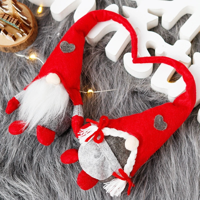 Faceless Doll Standing Small Doll Decorations Santa Claus Decorations