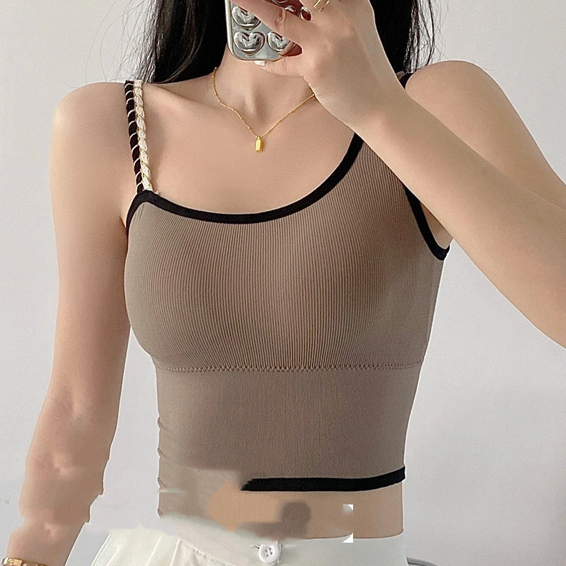 Women's Fashion Simple Seamless Neck Camisole