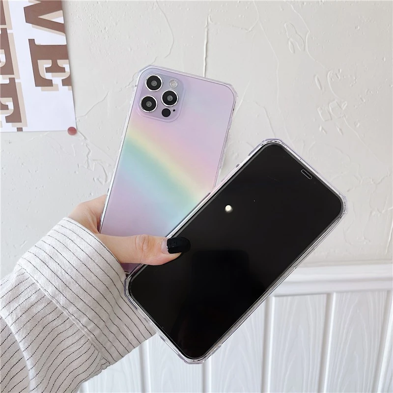 Wind Rainbow Phone Case Suitable Transparent Soft Case