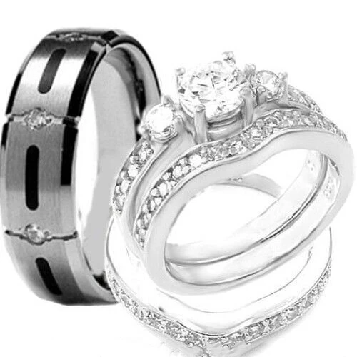 Alloy Female Ring Couples Gift Set Ring Ornaments Female