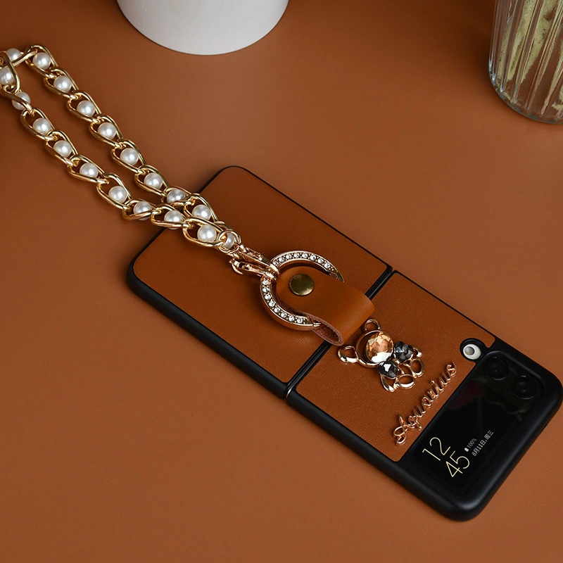 Diamond Bear Mobile Phone Case Folding Screen Ring Buckle