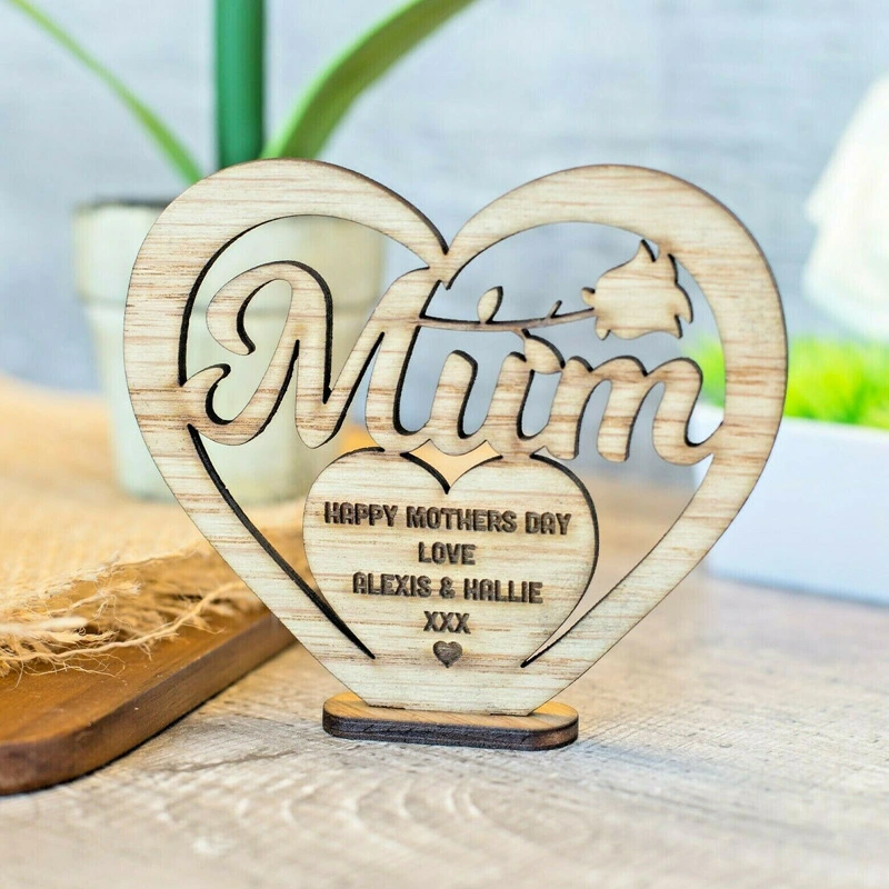 Creative Wood Carving Love Hollow Letter Laser Cutting And Decoration