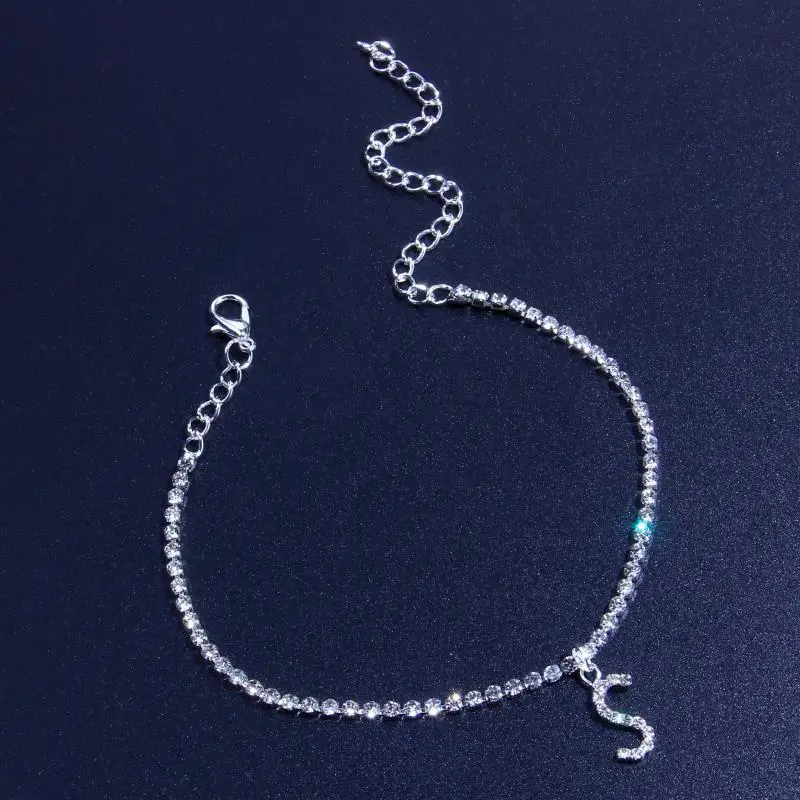 Capital English Letters Alloy Anklet