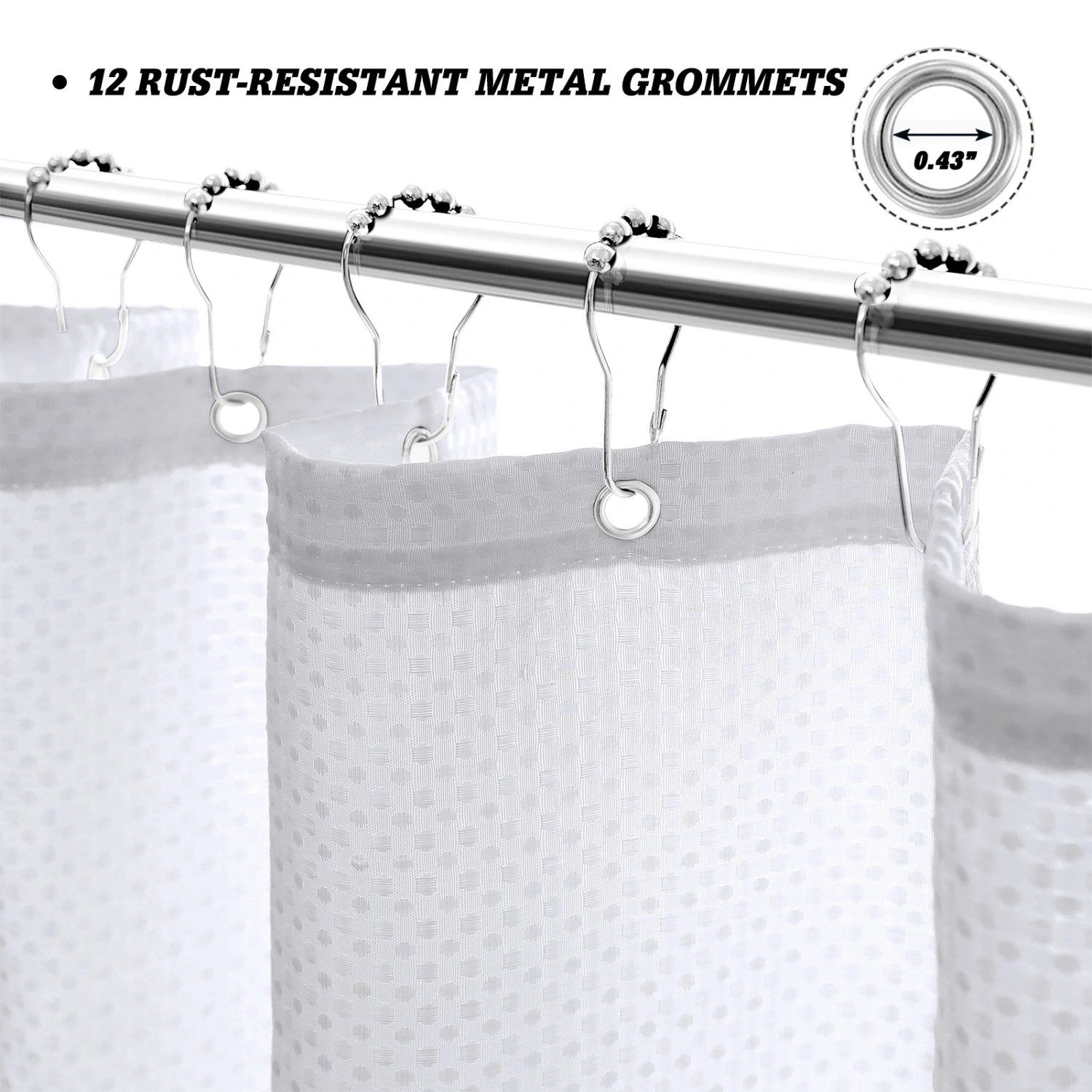 Household Fashion Letter Waterproof Shower Curtain