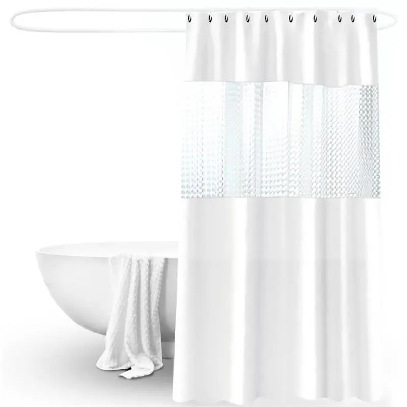 Fashion Shower Curtain 3D Splicing Translucent
