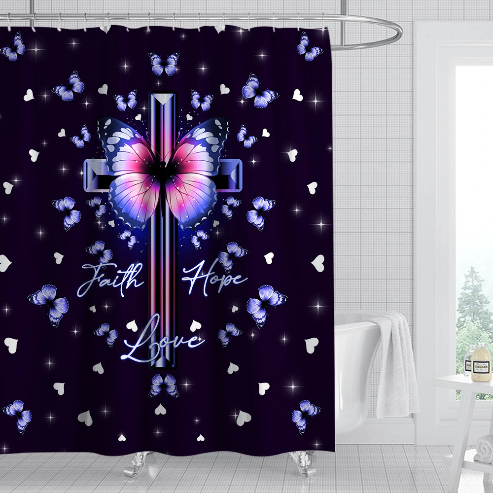 Digital Print-free Bathroom Curtain