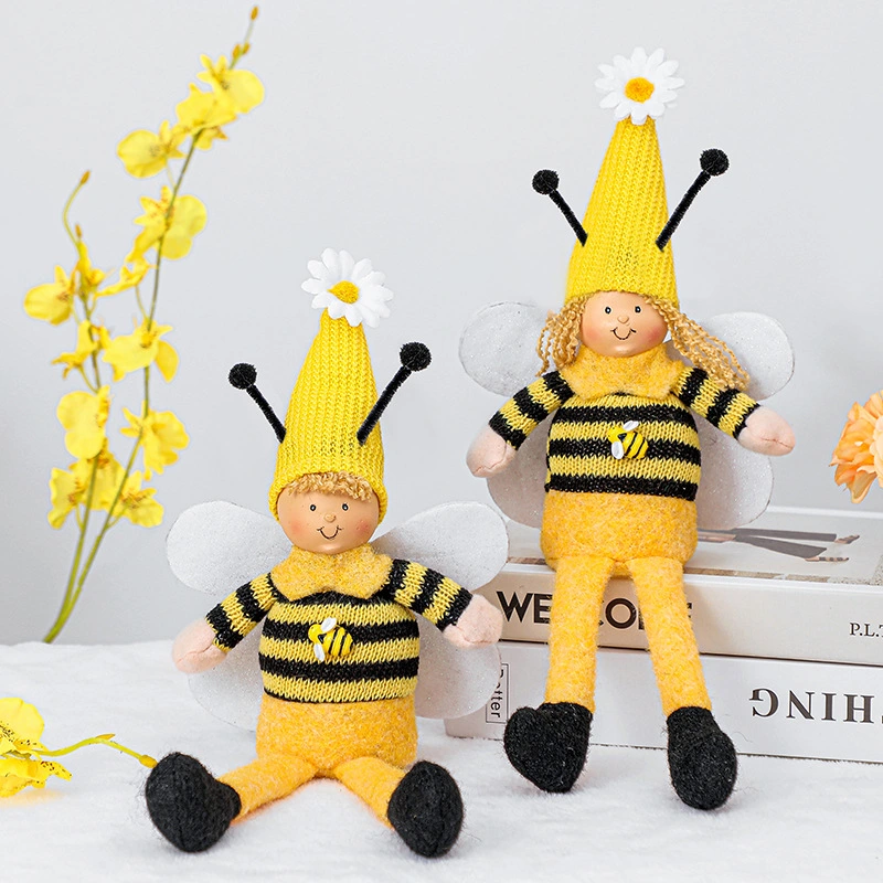 Cute Bee Festival Wing Long-legged Dwarf Doll Ornaments