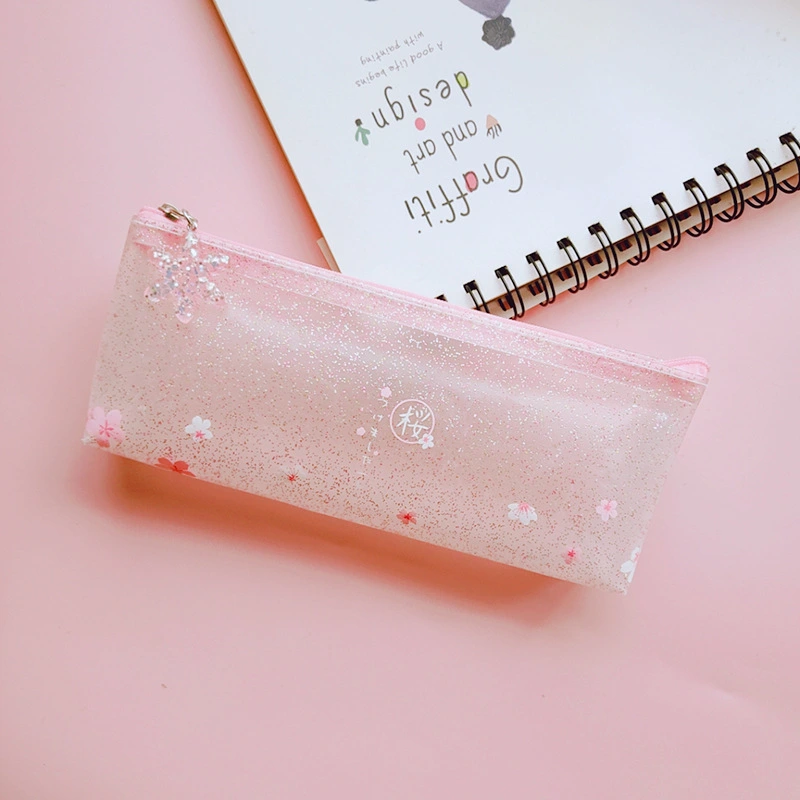 Simple And Transparent Frosted Pen Bag