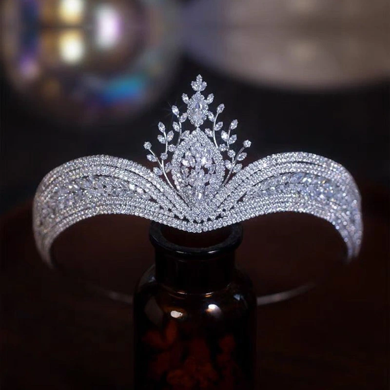 Headdress Alloy Diamond-Encrusted Crown Super Flash Wedding Dress Crown