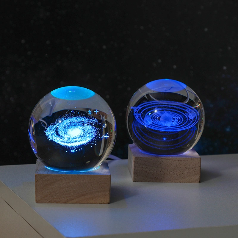 Luminous Crystal Ball Small Night Light Cure Computer Desktop Ornaments