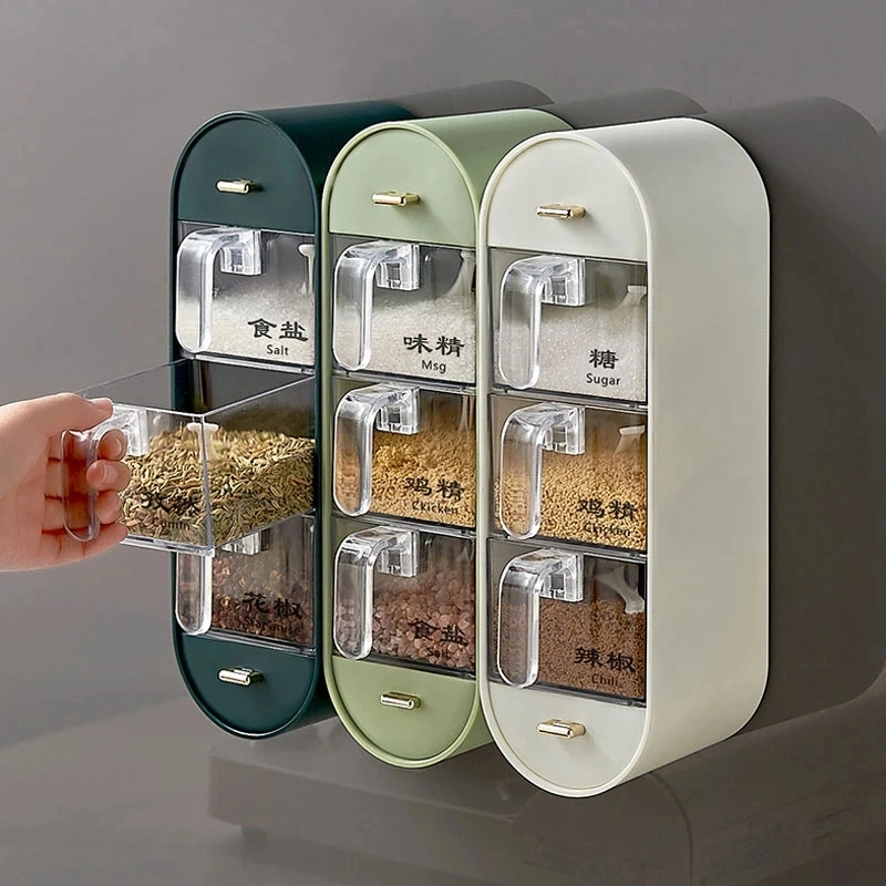 Visual Seasoning Storage Box With Spoon