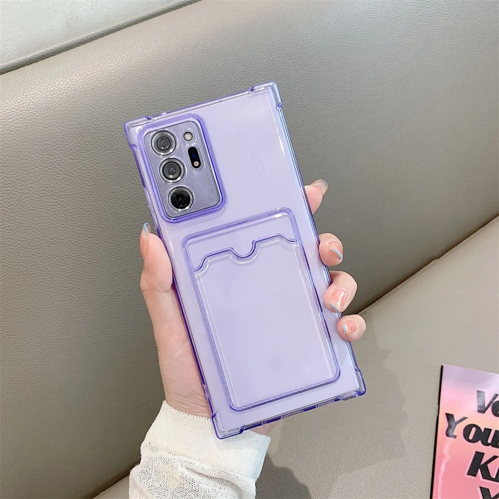Anti-falling Four-corner Transparent Card Bag Cell Phone Case
