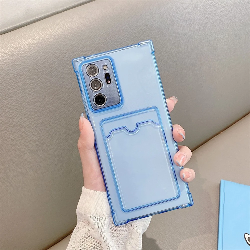Anti-falling Four-corner Transparent Card Bag Cell Phone Case