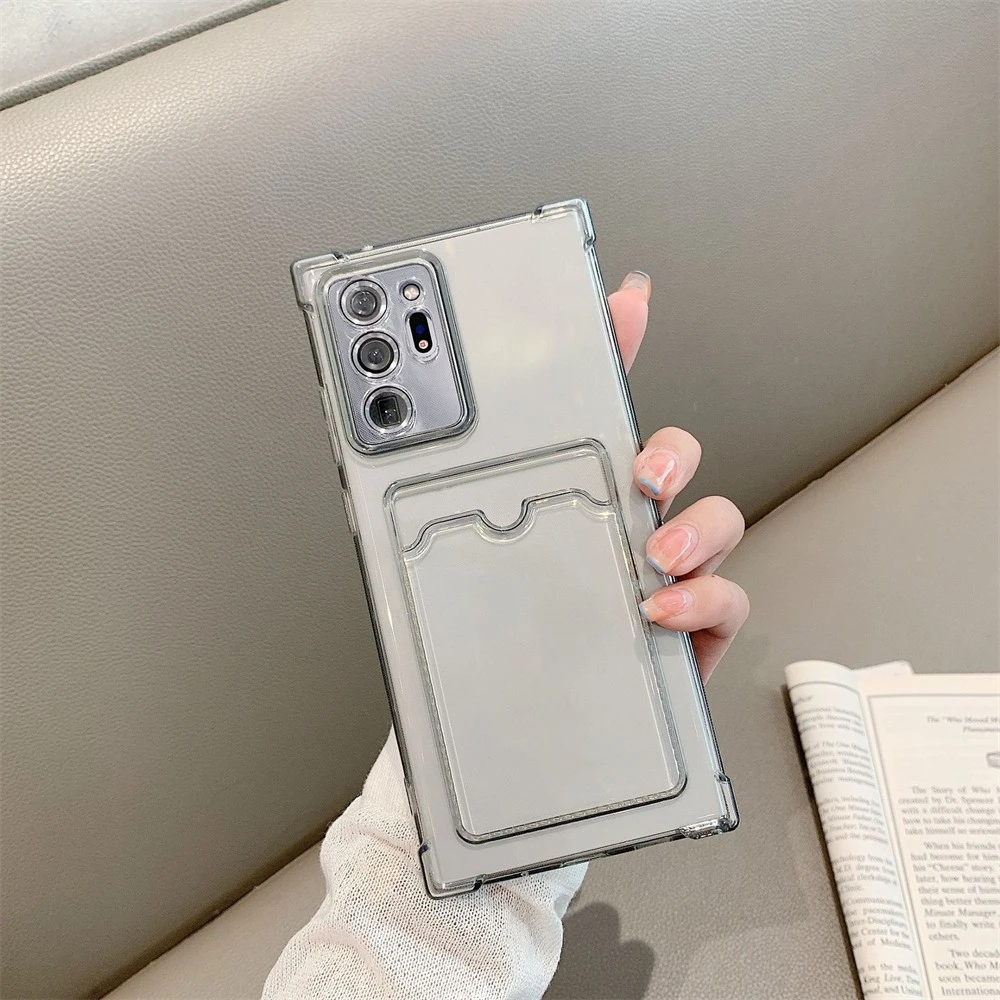 Anti-falling Four-corner Transparent Card Bag Cell Phone Case