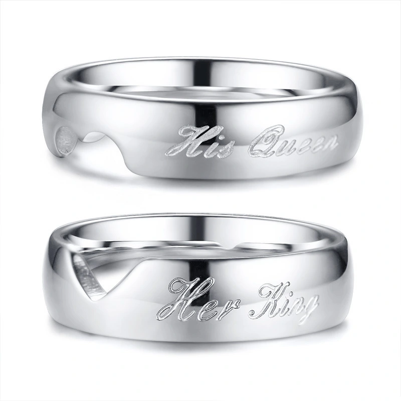 Stainless Steel Couple Ring Tourism Commemoration