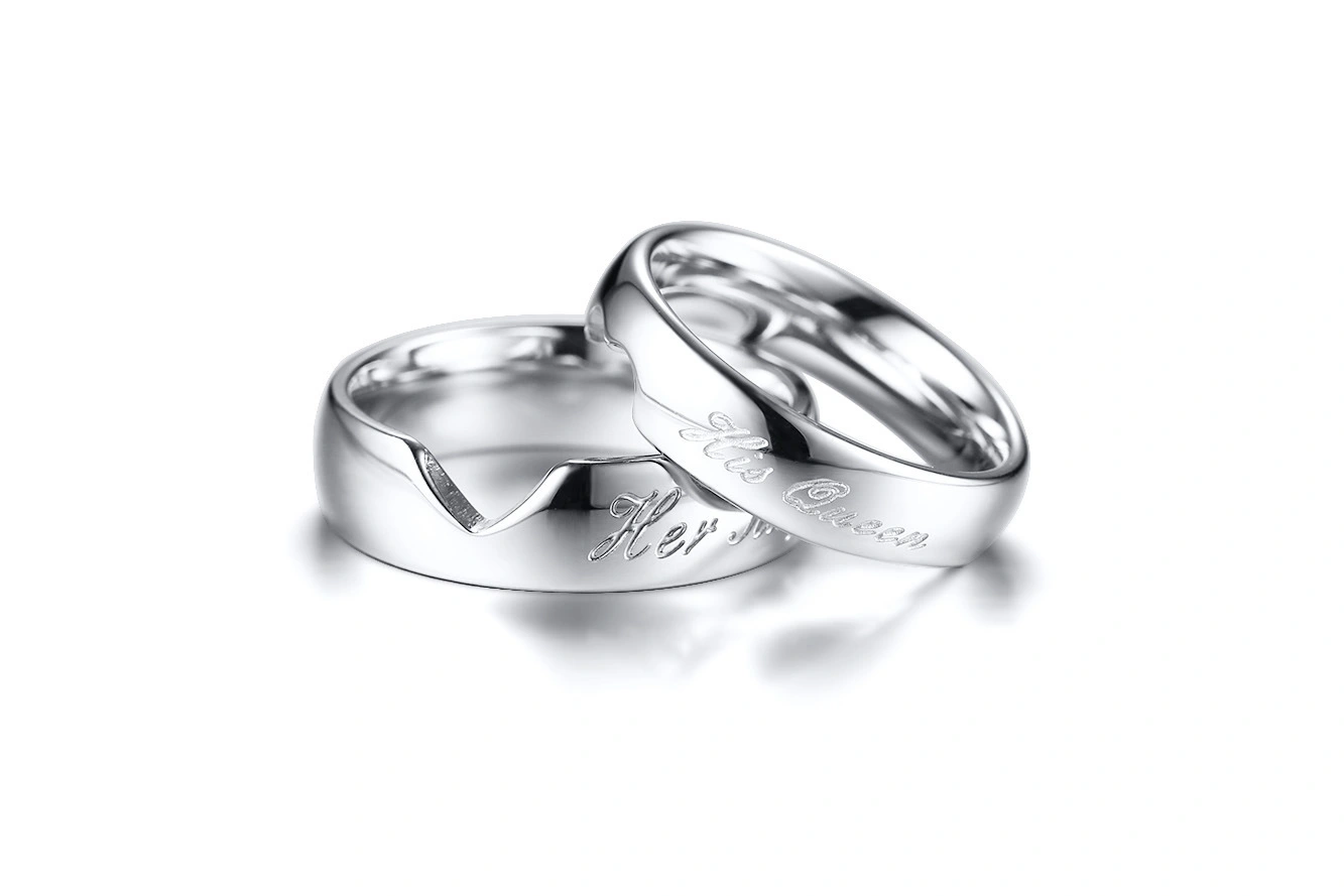 Stainless Steel Couple Ring Tourism Commemoration
