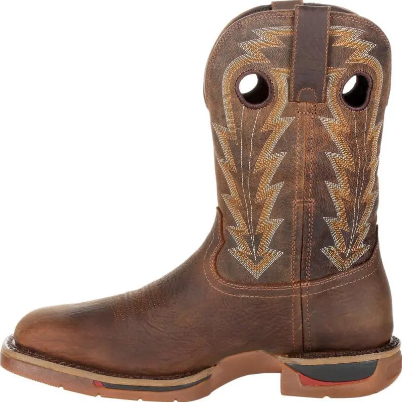 Low-heeled Square-headed Cuffed Boots