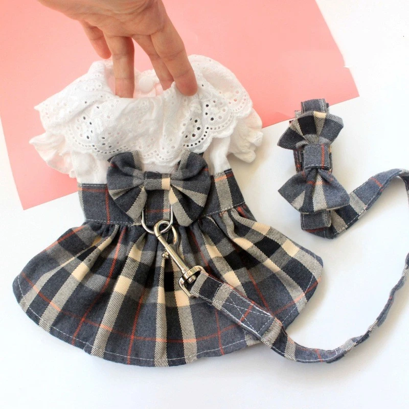 Dog Thin Skirt With Drawstring Chest Back