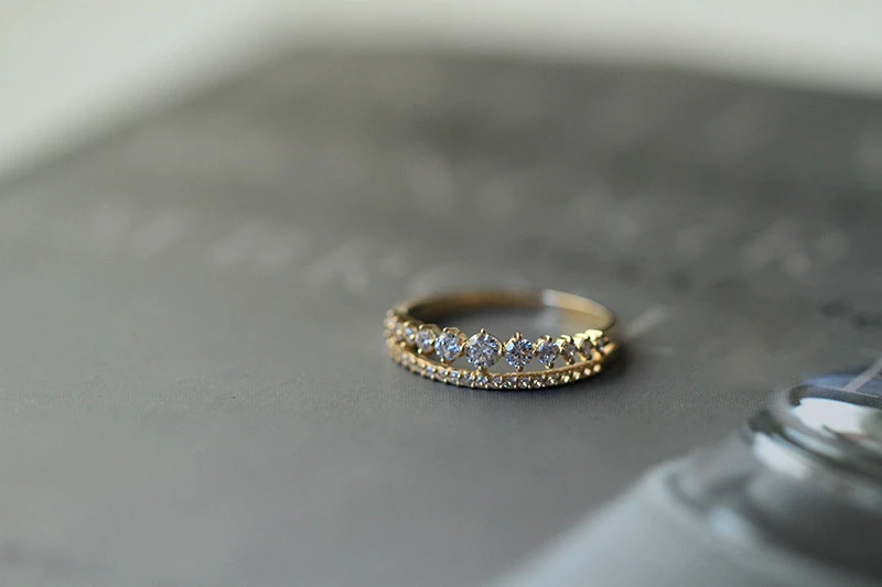 Exquisite Day Gorgeous Double Row Diamond Ring