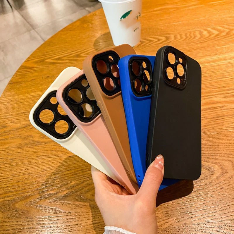 Simple Pure Color Mobile Phone Case Soft Glue