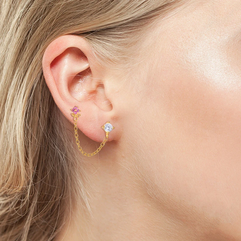 Light Luxury Thread Piercing Ear Bone Nail