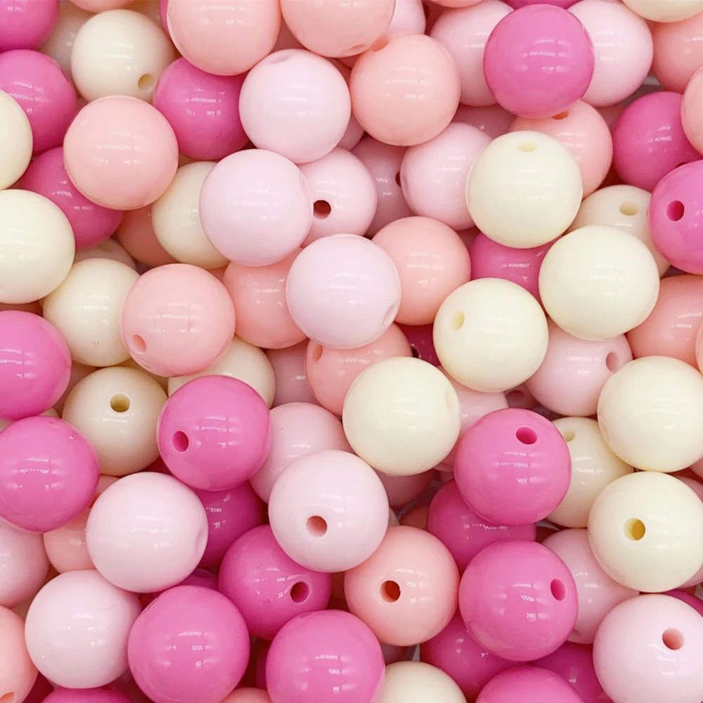 Acrylic Macaroon Solid Color Round Bead Cell Phone Chain Material