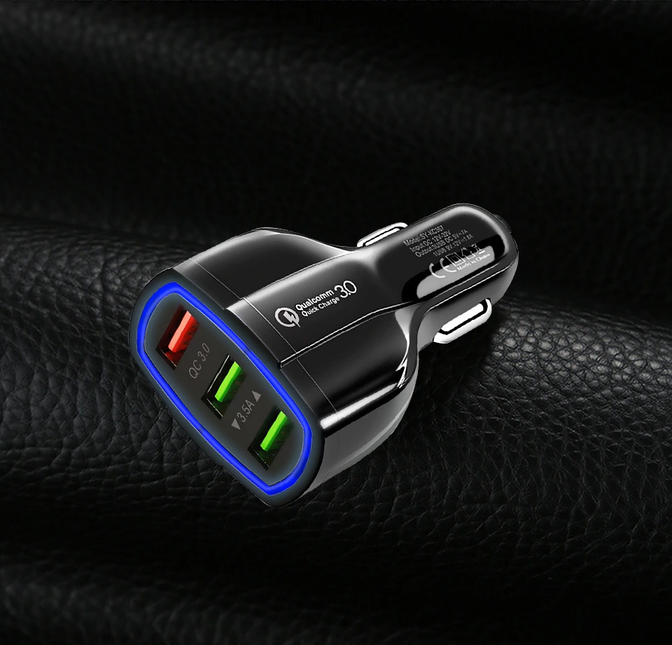 Qc3.0 3usb Port 18w Fast Car Charger