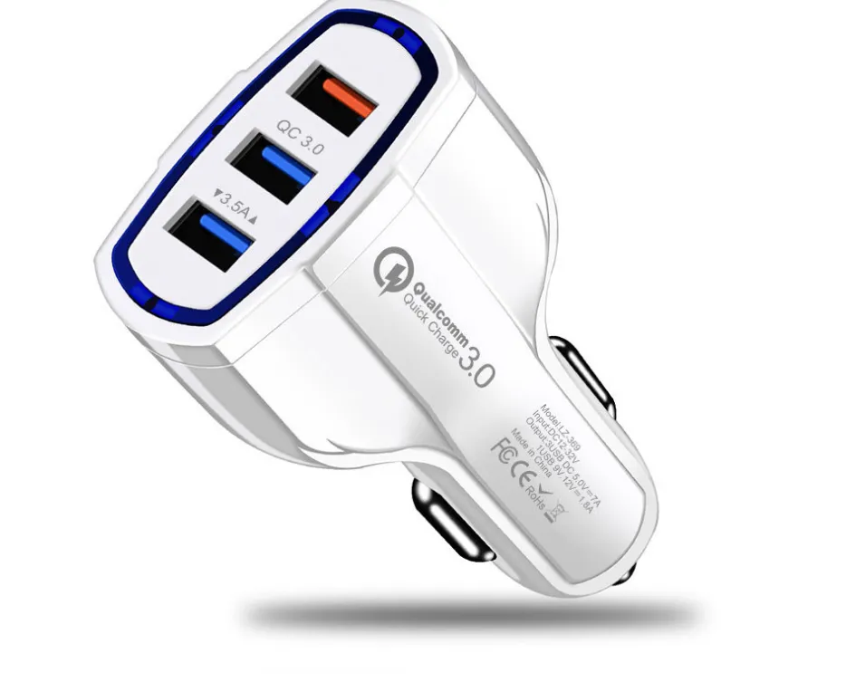 Qc3.0 3usb Port 18w Fast Car Charger