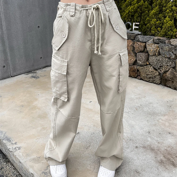 High Waist Straight Casual Wide Leg Trousers