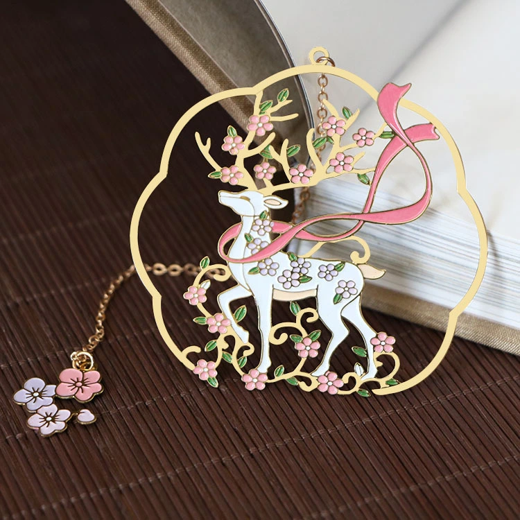 Metal Bookmark Cartoon Ancient Deer