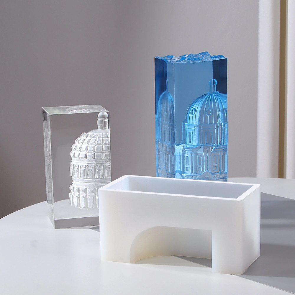 Temple Cathedral Building Epoxy Crystal Drop Glue Artifact Silicone Mold