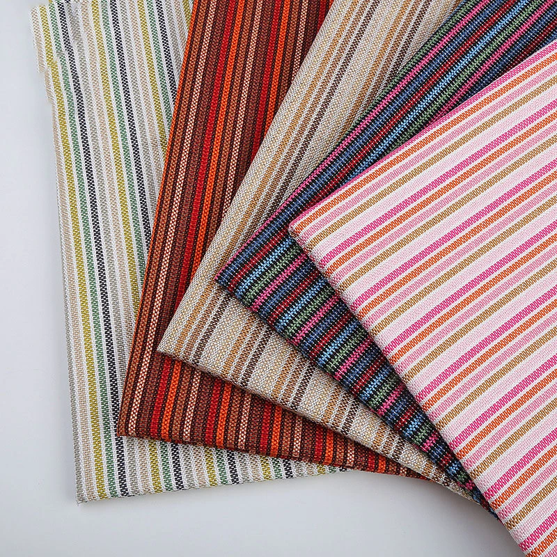 Colored Stripe Coated Ethnic Fabric