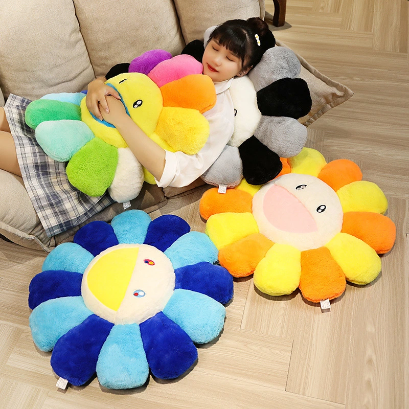 Cotton Plush Sunflower Pillow