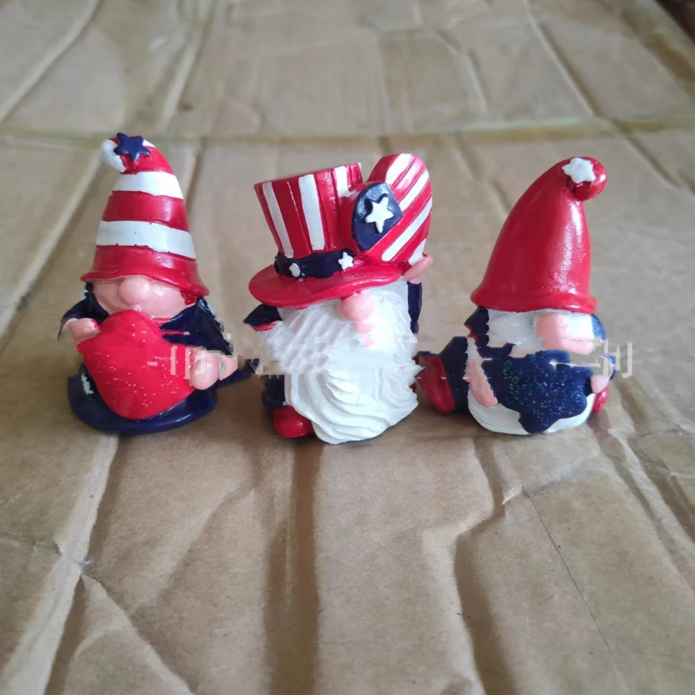 Independence Day National Day Dwarf Ornaments Desktop Creative Resin Craft Elf