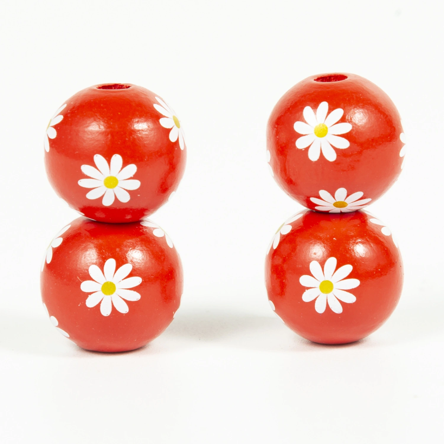 Source Factory Small Daisies Colorful Wood Beads Hemp Rope Flow Hematwood Bead String Handmade